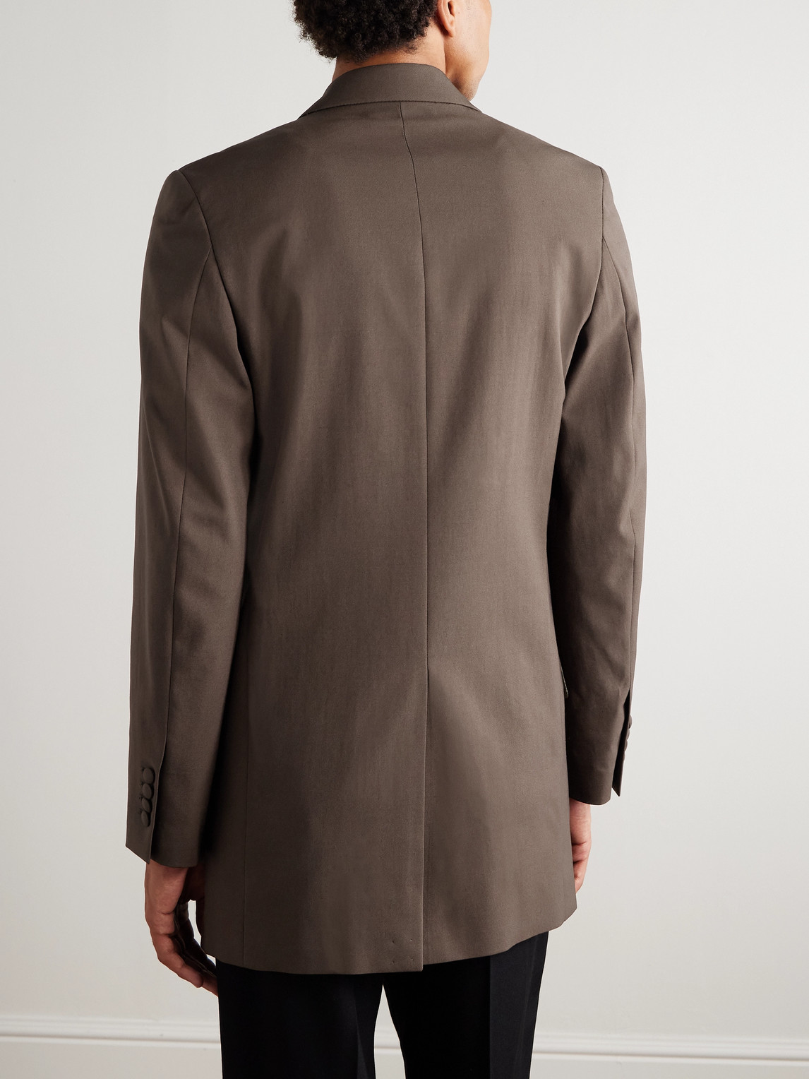 Amiri Double-breasted Satin-trimmed Twill Blazer In Black