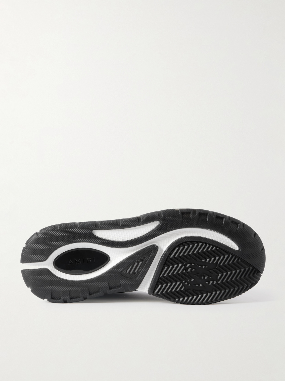 Amiri Ma-1 Croc-effect Trimmed Mesh And Leather Sneakers In Black