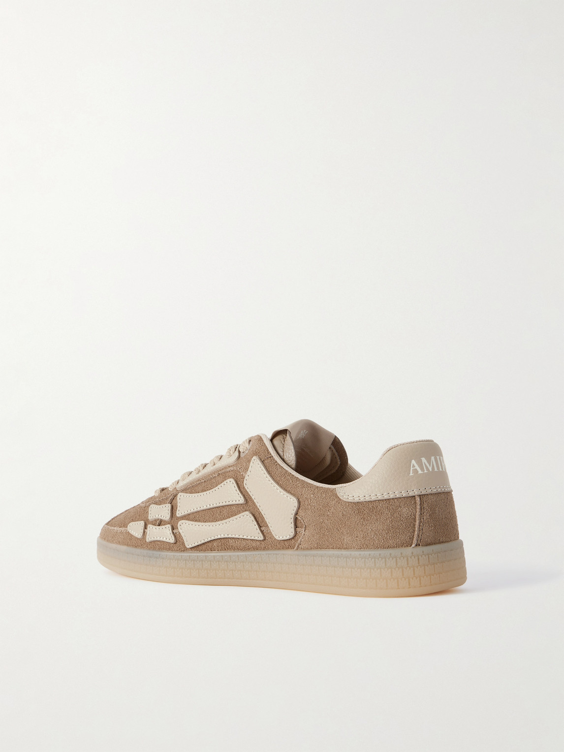 Amiri Beige Calf Leather Bos Taurus Athletic Sneakers In Brown