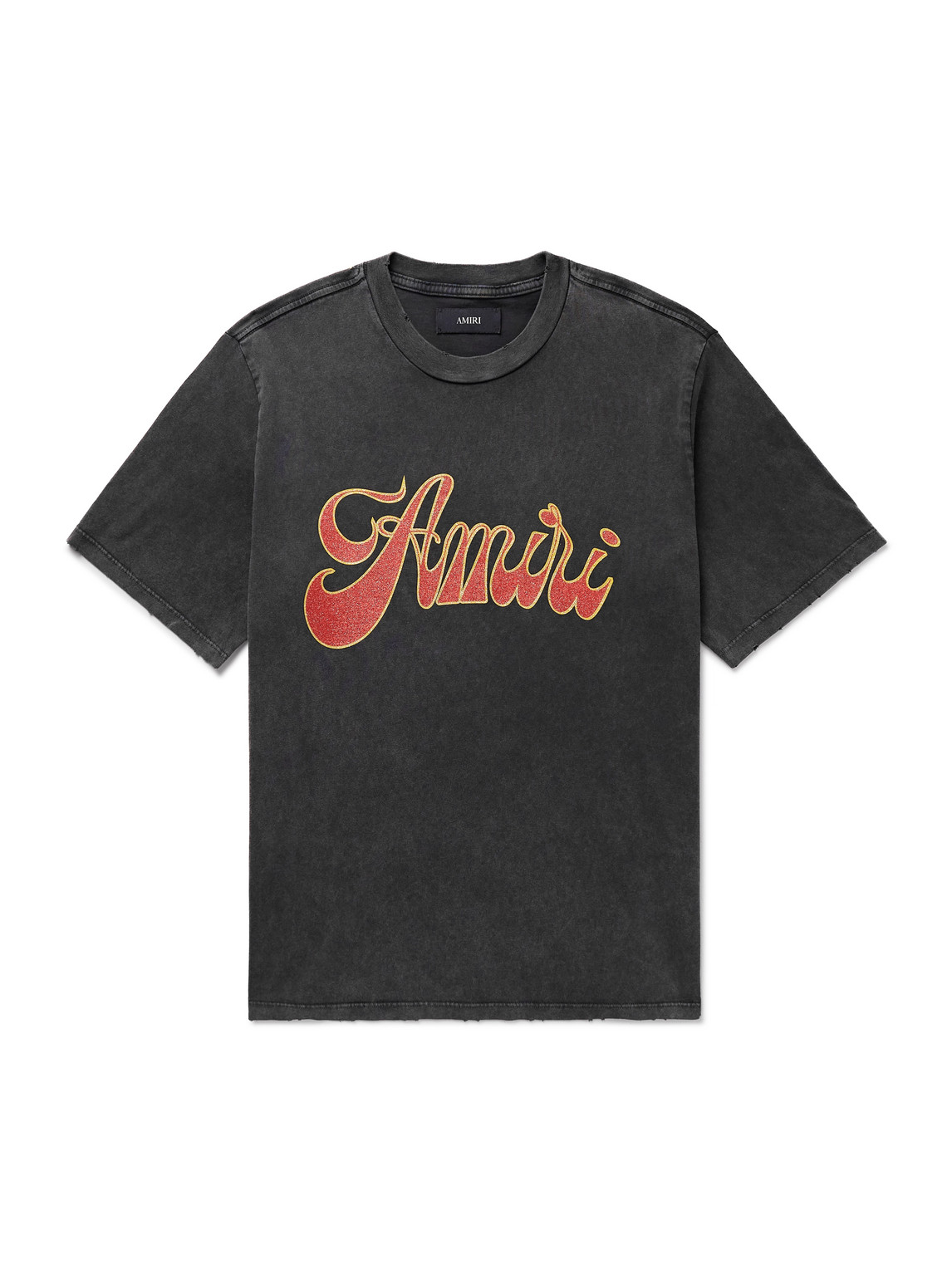 Amiri Groovy Logo-print Cotton-jersey T-shirt In Black