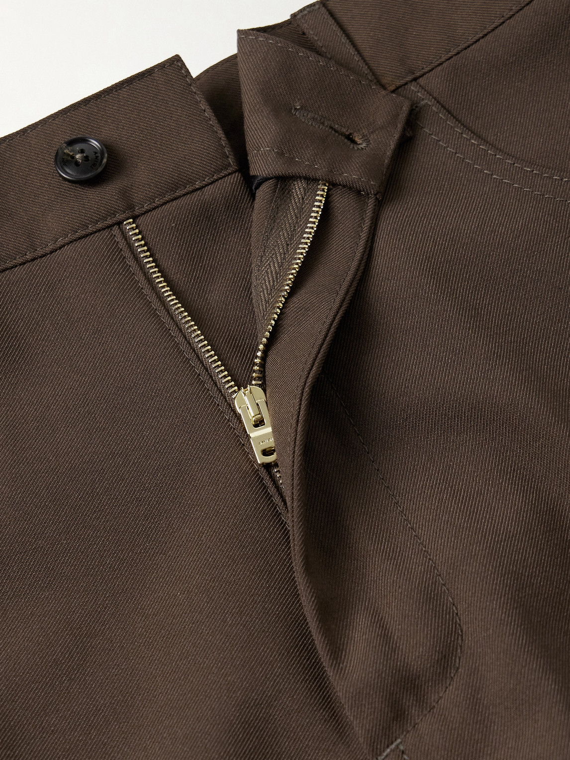 Amiri Brown Tailored Flare Trousers In Burgundy