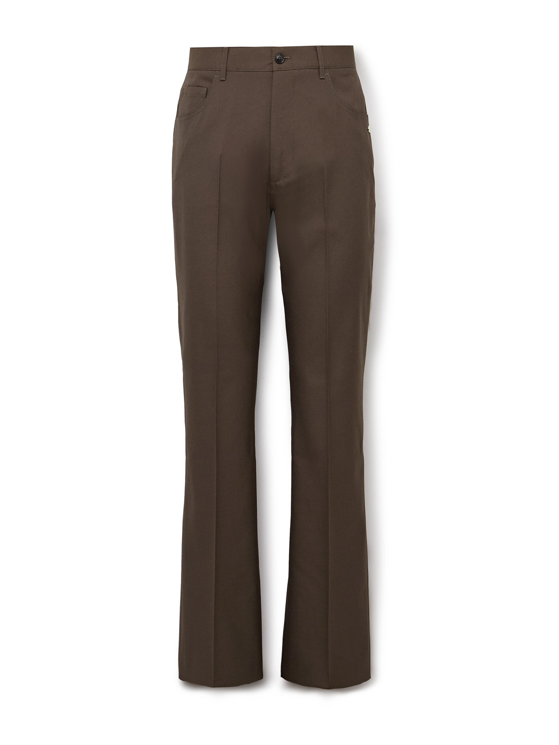 Amiri Brown Tailored Flare Trousers In Burgundy