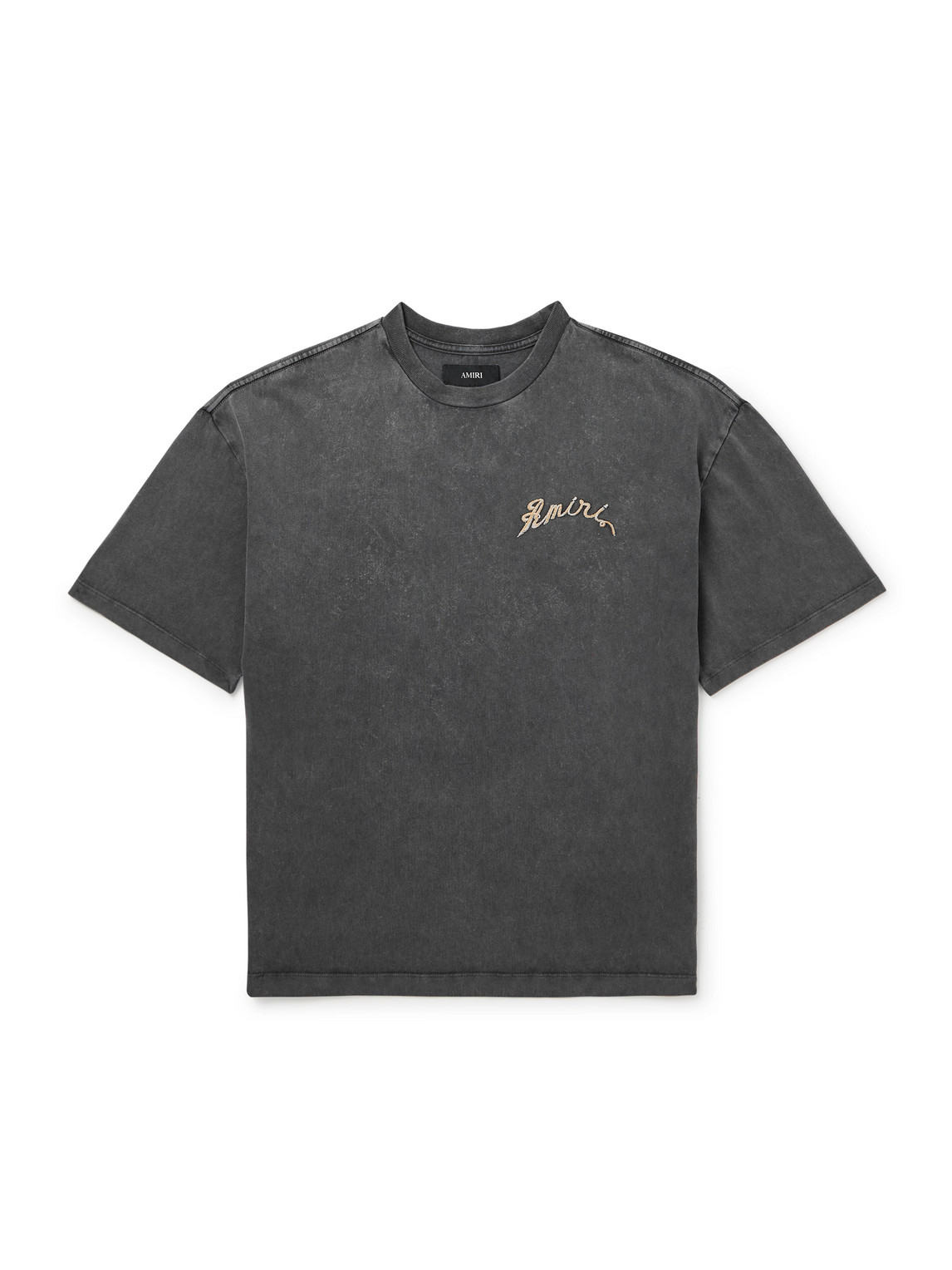 Amiri Dragon Embroidered Cotton-jersey T-shirt In Black