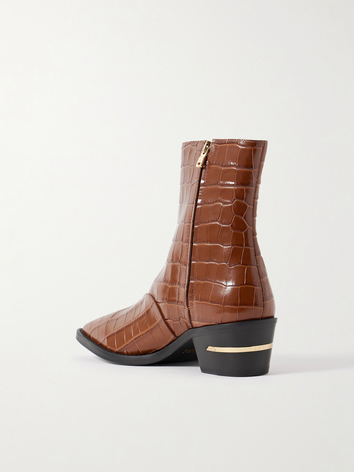 Amiri Croc-effect Leather Chelsea Boots In Brown
