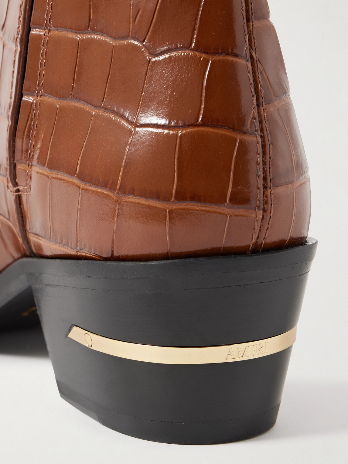 Amiri Croc-effect Leather Chelsea Boots In Brown