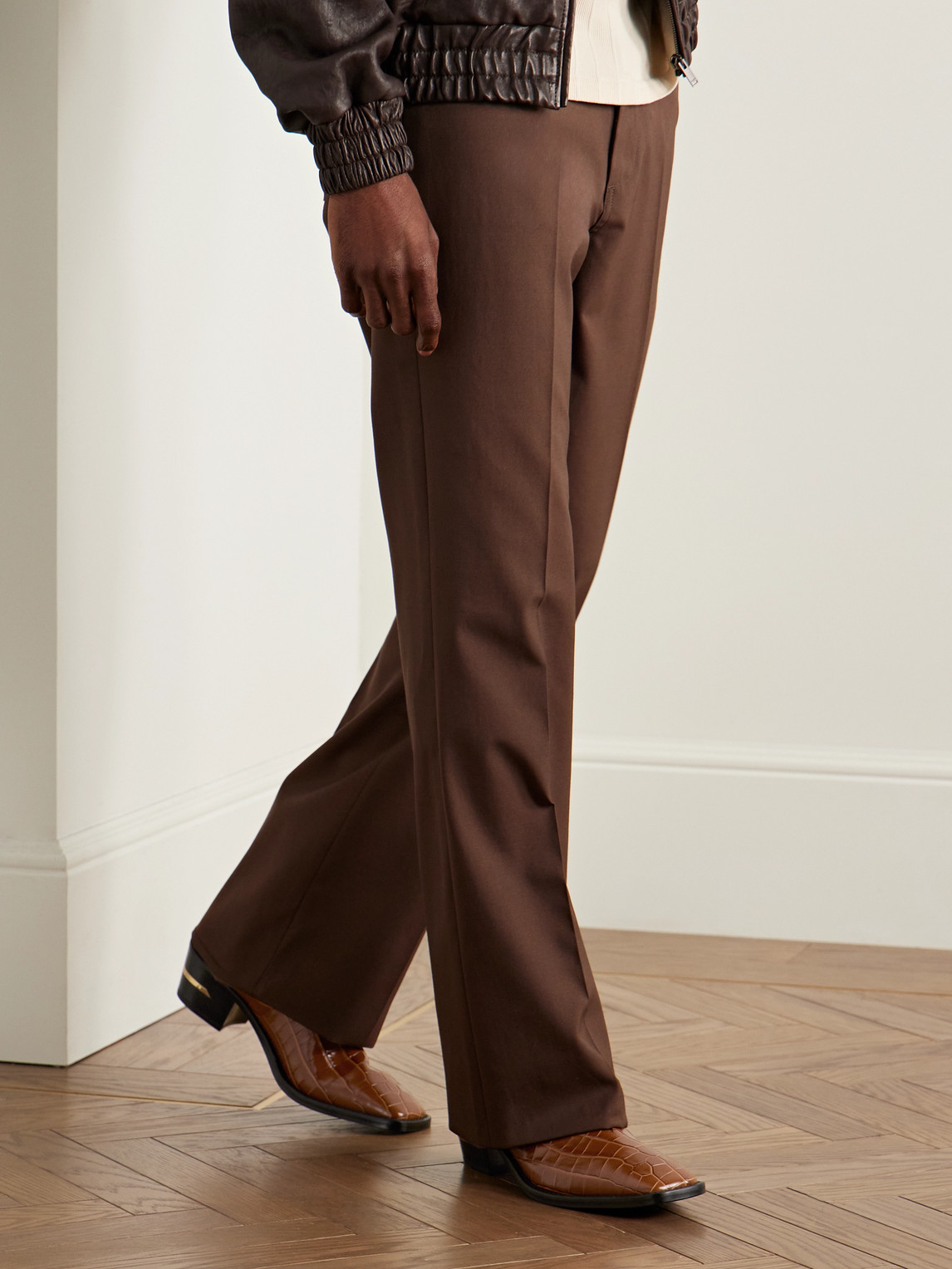 Amiri Croc-effect Leather Chelsea Boots In Brown