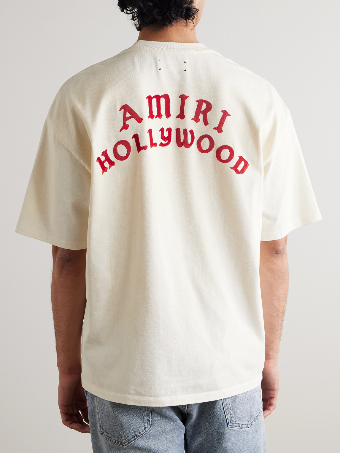 Amiri Hollywood Logo-print Cotton-jersey T-shirt