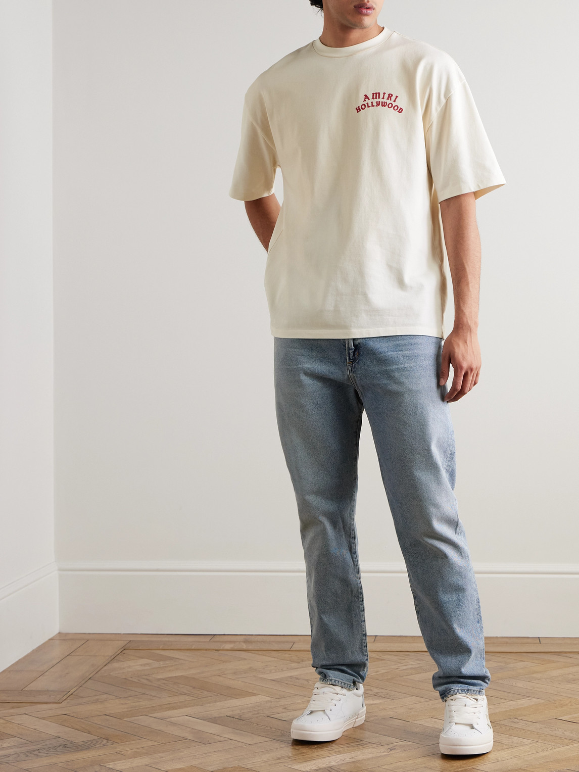 Amiri Hollywood Logo-print Cotton-jersey T-shirt
