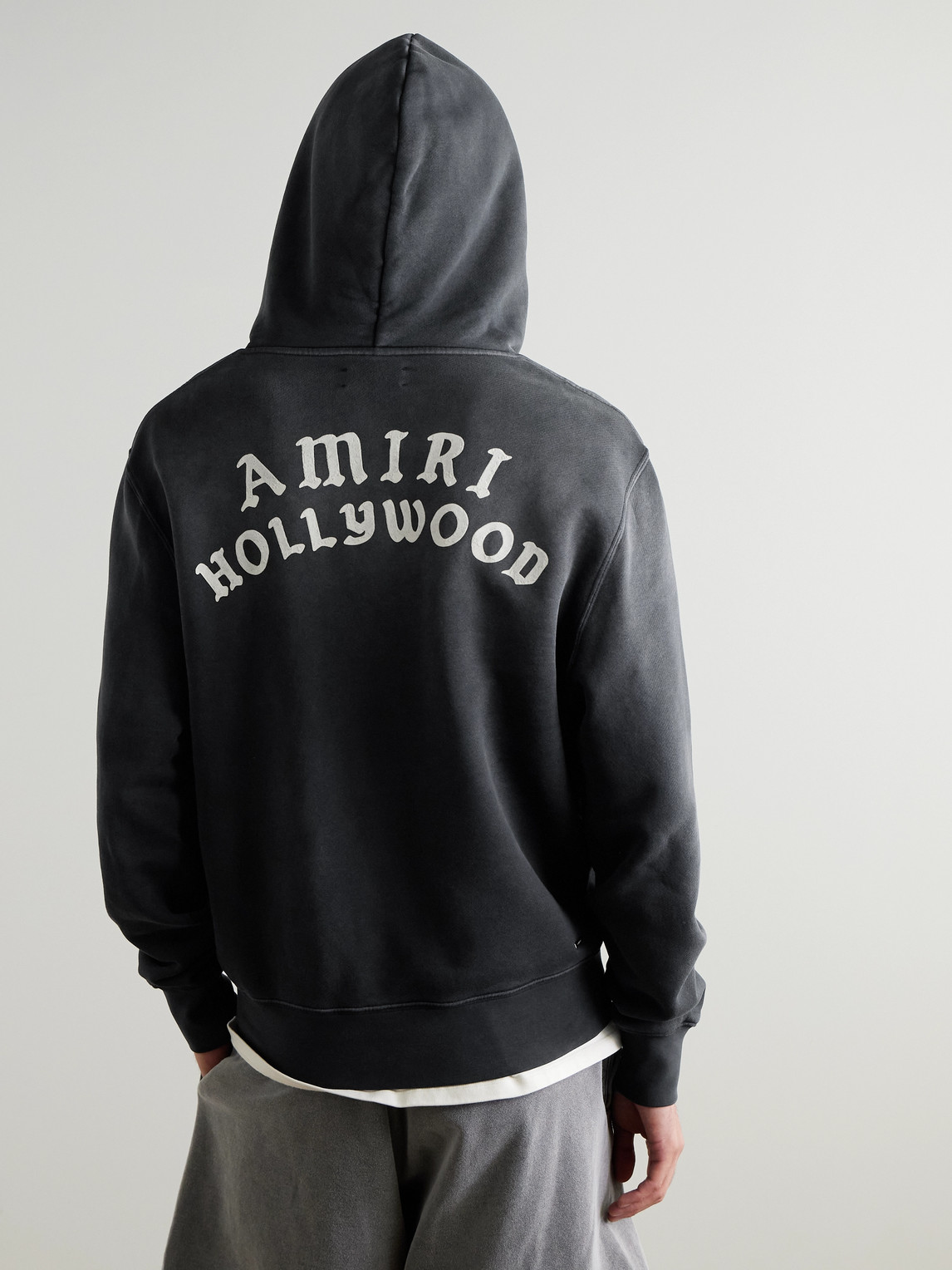 Amiri Felpa In Cotone Ardesia  Uomo In Black