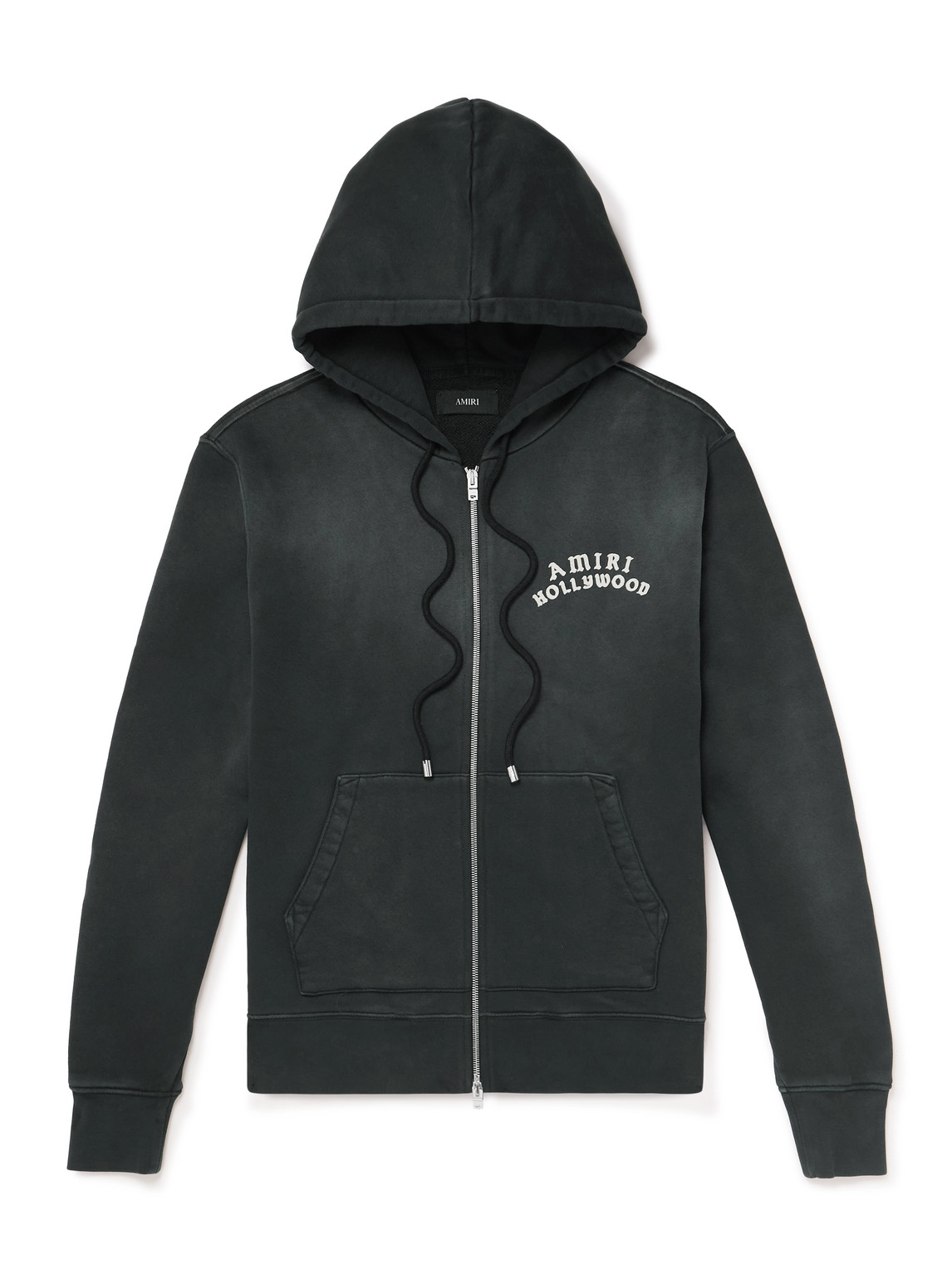 Amiri Felpa In Cotone Ardesia  Uomo In Black