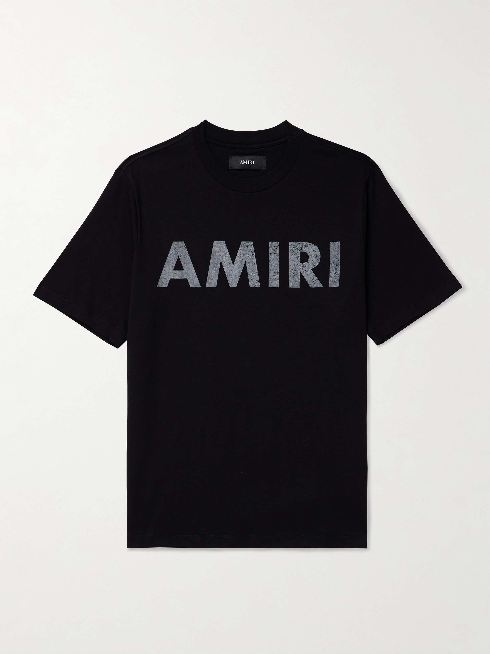 AMIRI Stencil Logo-Print Cotton-Jersey T-Shirt for Men | MR AMIRI Stencil Logo-Print Cotton-Jersey T-Shirt for Men | MR