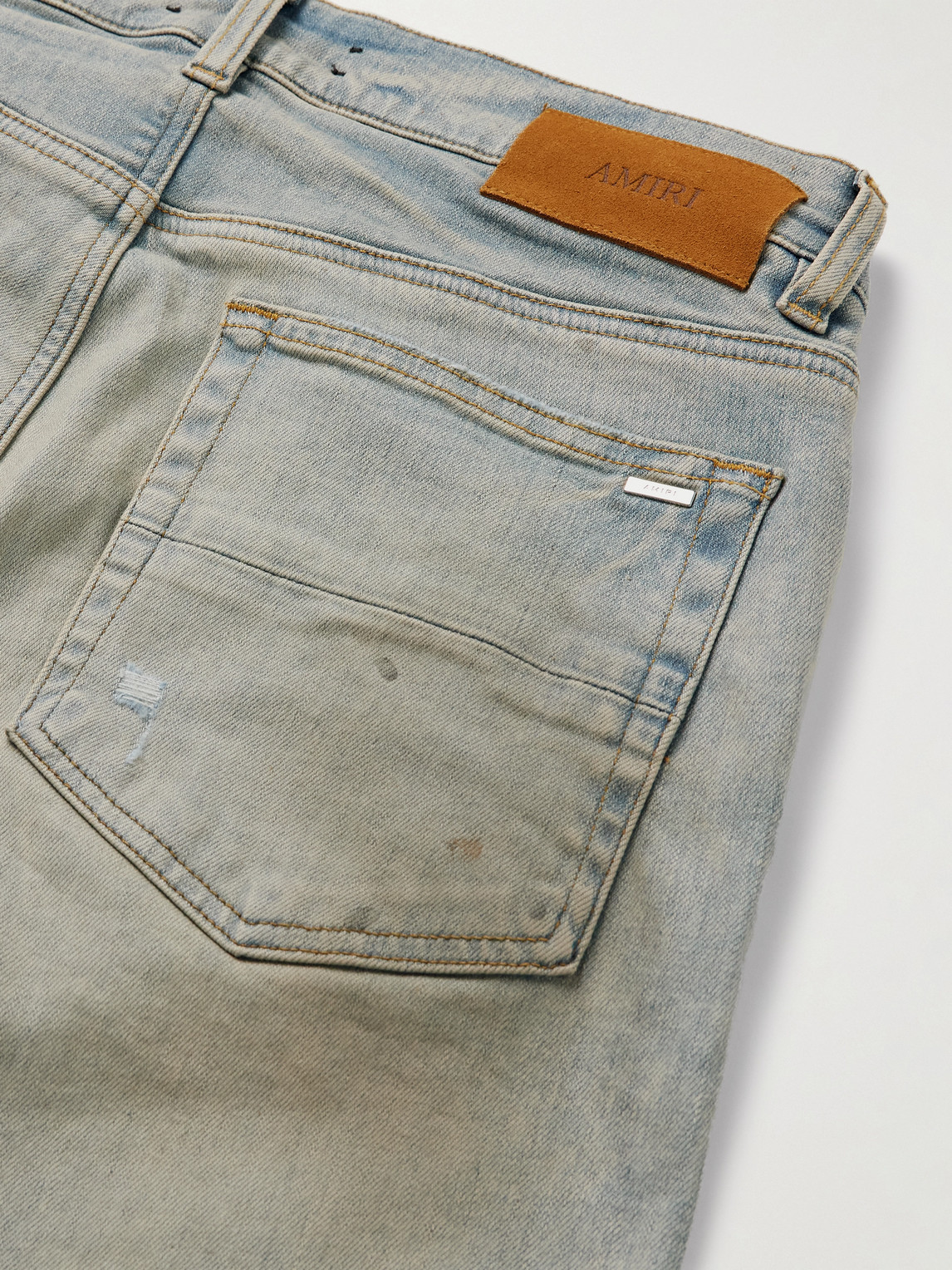 Amiri Stack Skinny-fit Distressed Jeans