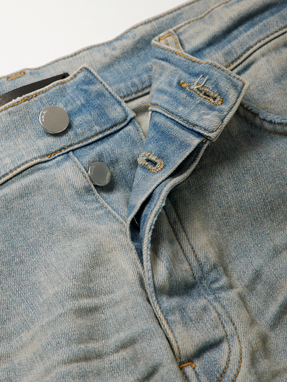 Amiri Stack Skinny-fit Distressed Jeans