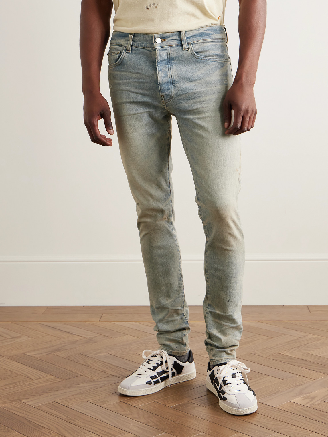 Amiri Stack Skinny-fit Distressed Jeans