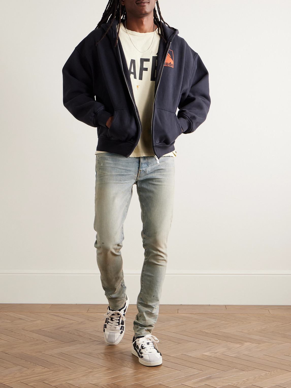 Amiri Stack Skinny-fit Distressed Jeans