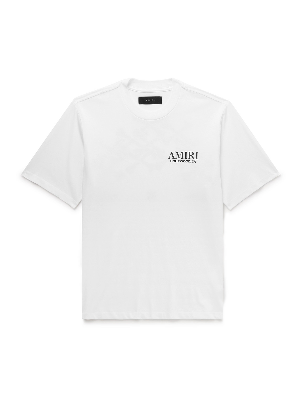 Amiri Bones Stacked Logo-print Cotton-jersey T-shirt In White