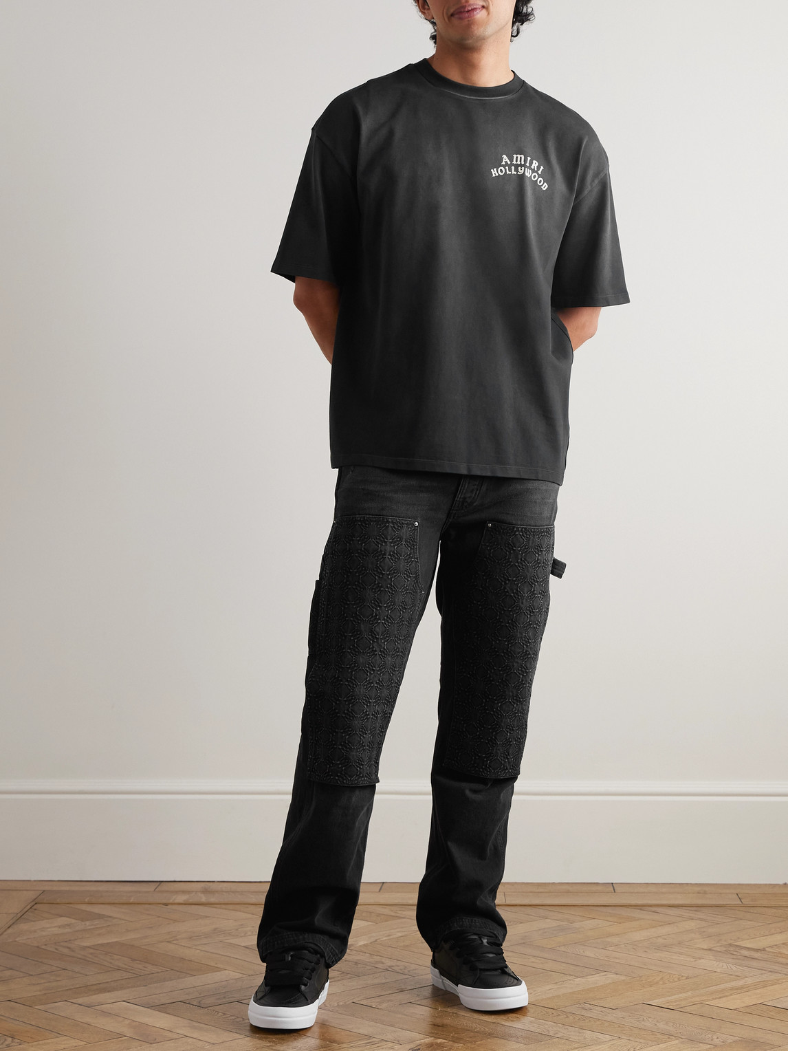 Amiri Hollywood Logo-print Cotton-jersey T-shirt