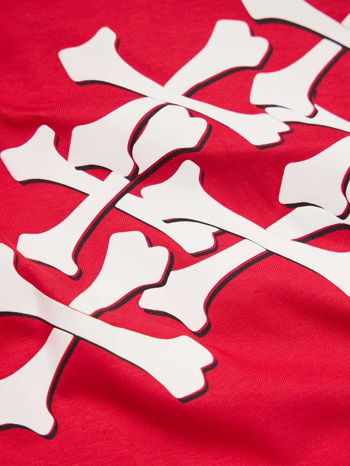 Amiri Bones Stacked Logo T-shirt In Red