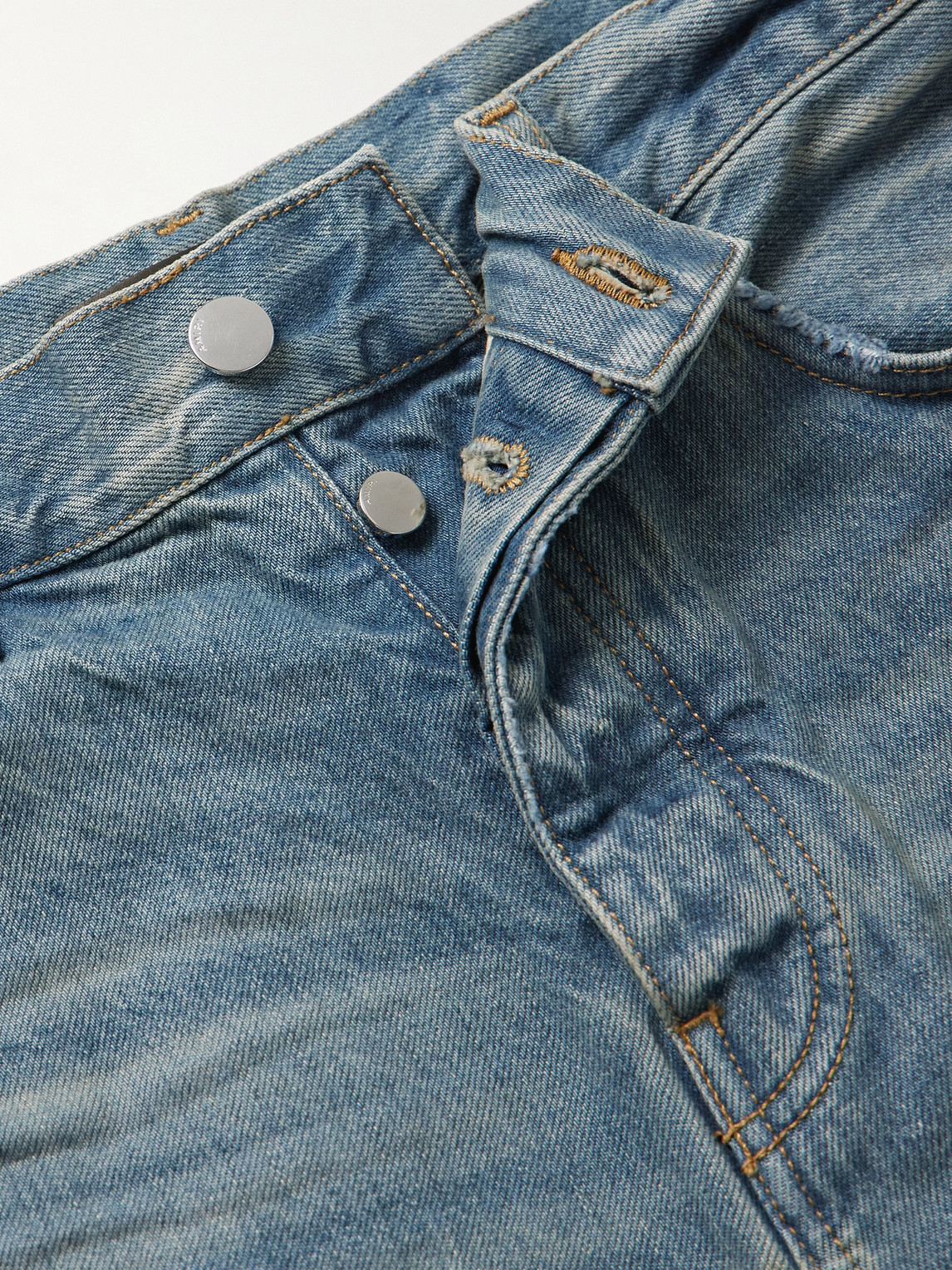 Amiri Mx1 Straight-leg Panelled Distressed Jeans