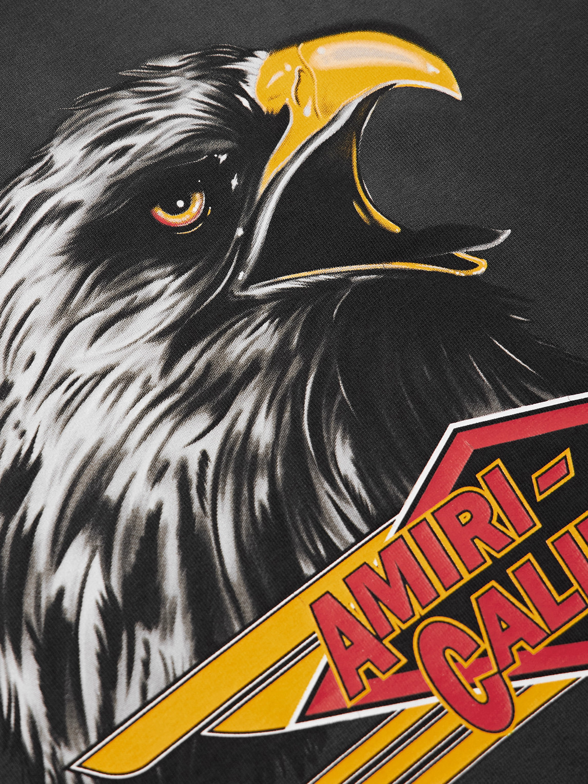 Amiri Mens Black Eagle Graphic-print Cotton-jersey T-shirt