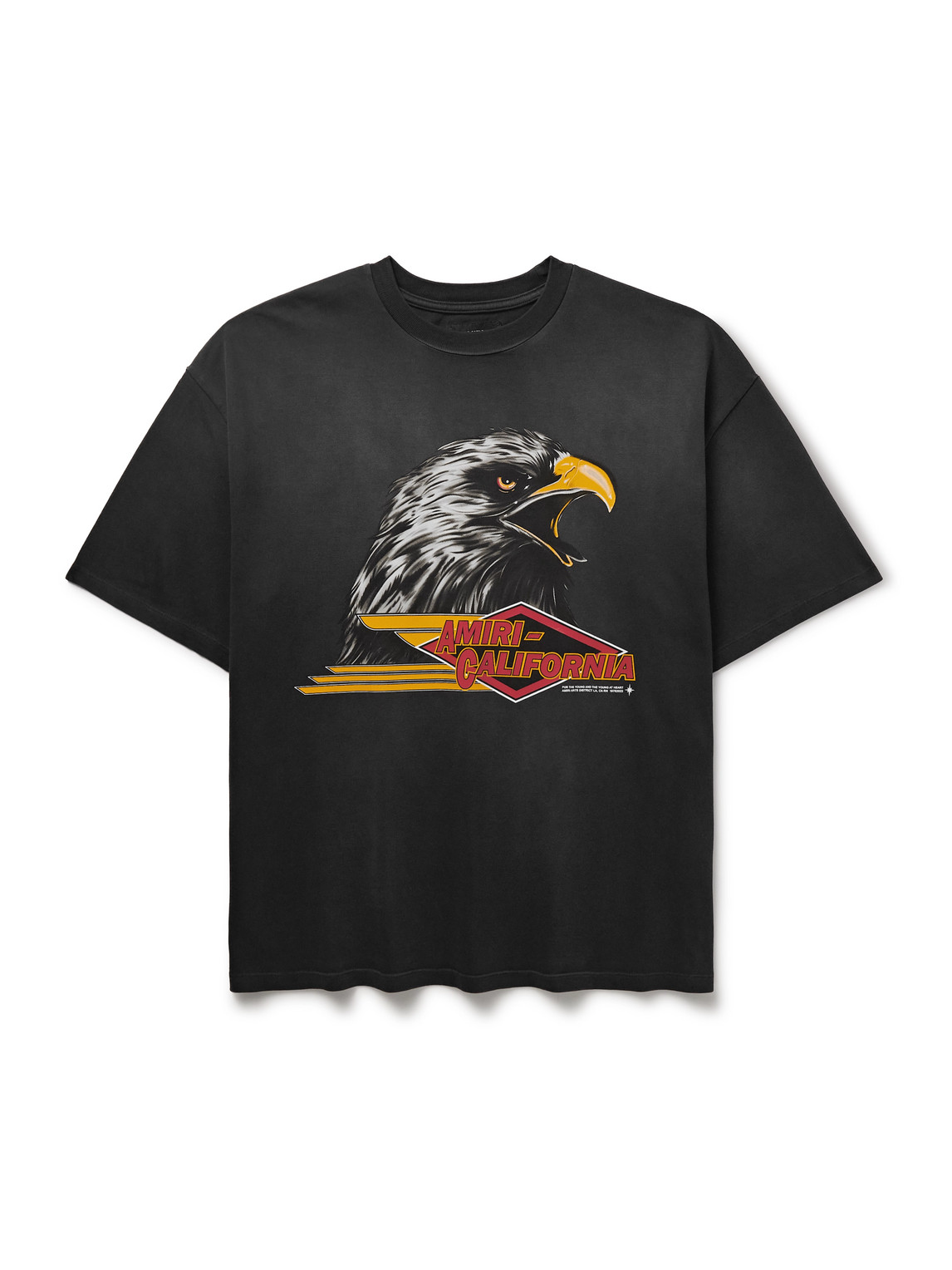 Amiri Mens Black Eagle Graphic-print Cotton-jersey T-shirt