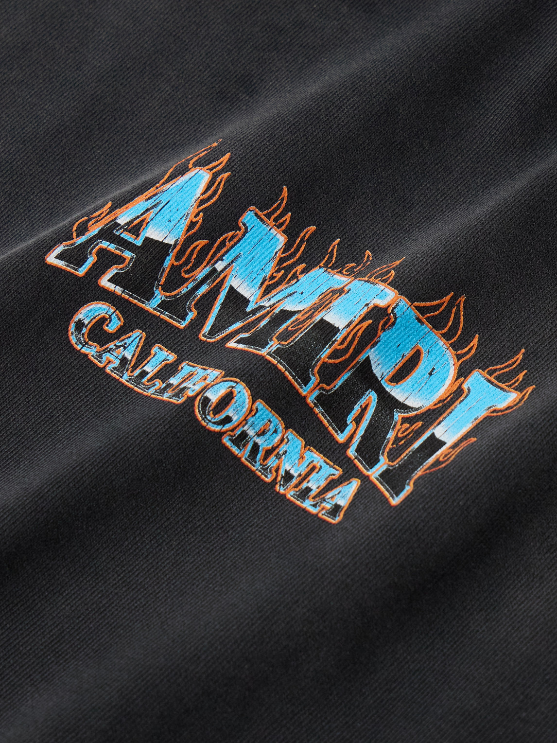 Amiri Sunny Place Logo-print Cotton-blend Jersey T-shirt In Black