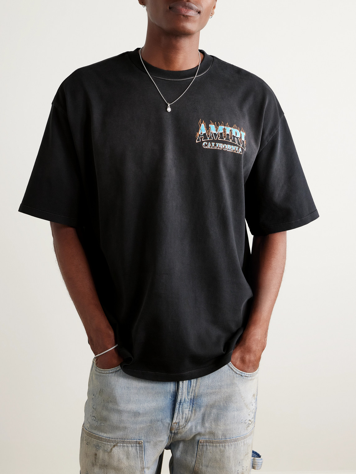 Tシャツ・カットソー AMIRI Men Tops AMJYTE1210 BLACK Black AMIRI Men T Shirts AMJYTE1210 BLACK Black