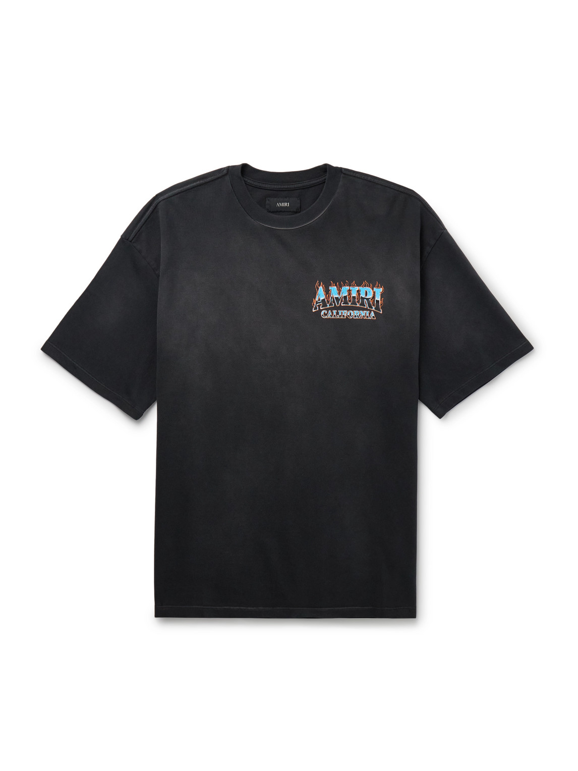 Amiri Sunny Place Logo-print Cotton-blend Jersey T-shirt In Black