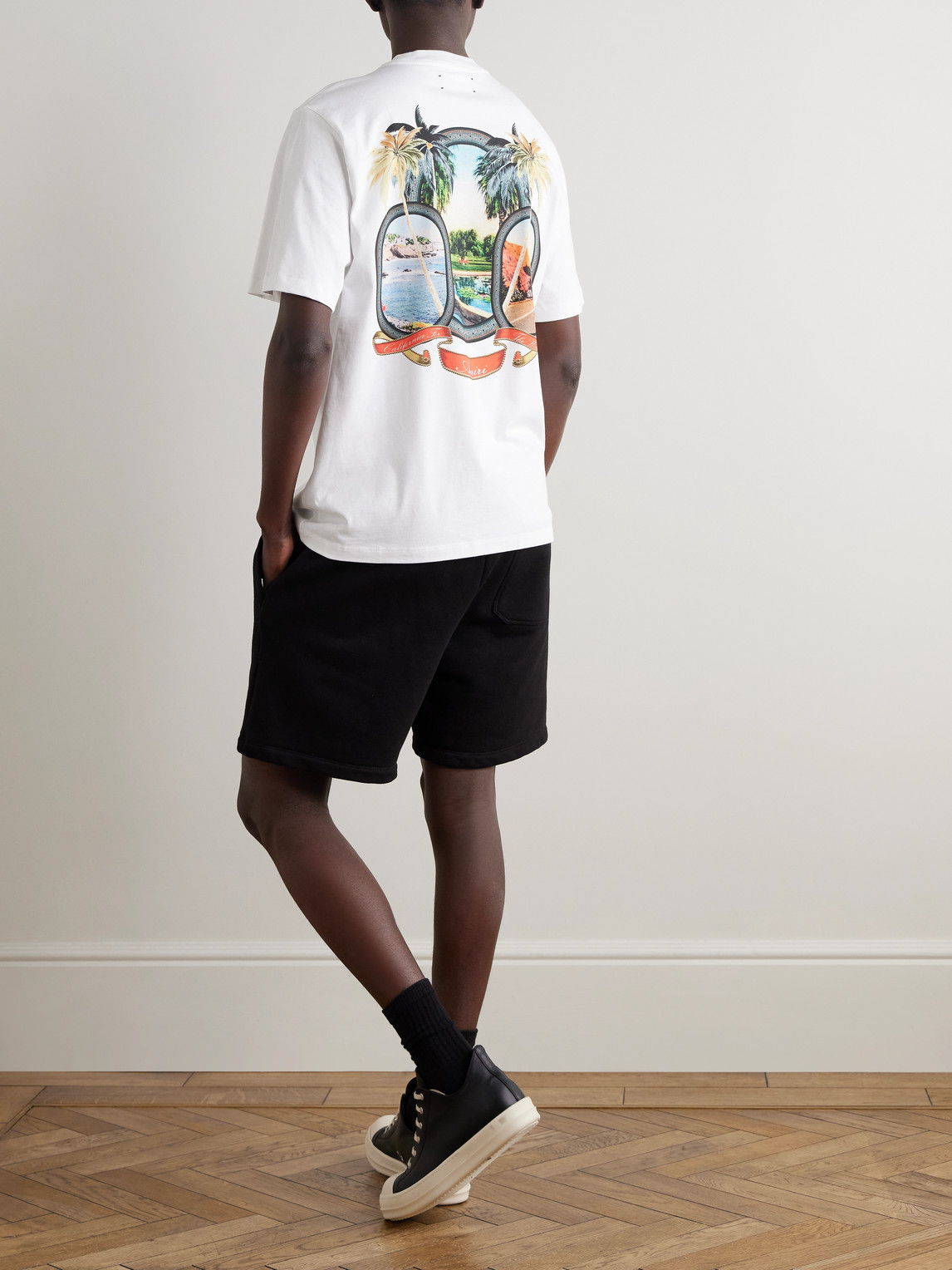 Amiri White Crewneck Printed T-shirt In White