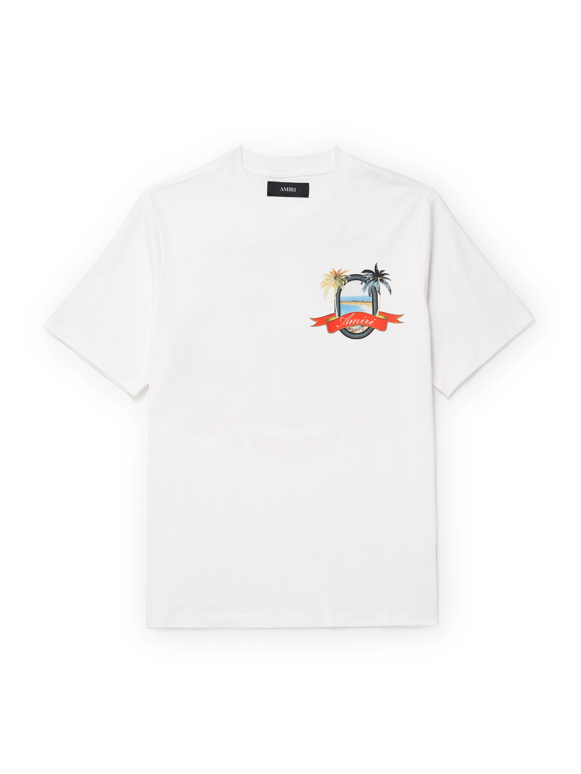 Amiri White Crewneck Printed T-shirt In White
