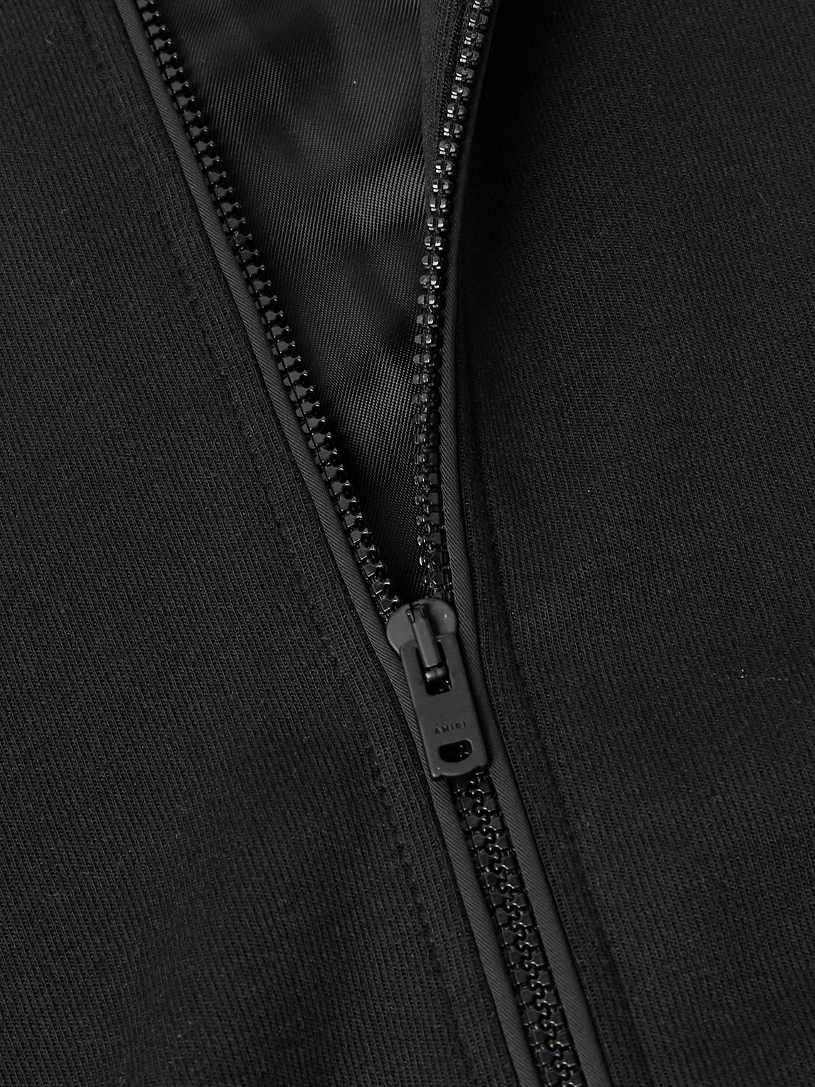 Amiri Lounge Logo-embroidered Tech-jersey Track Jacket In Black