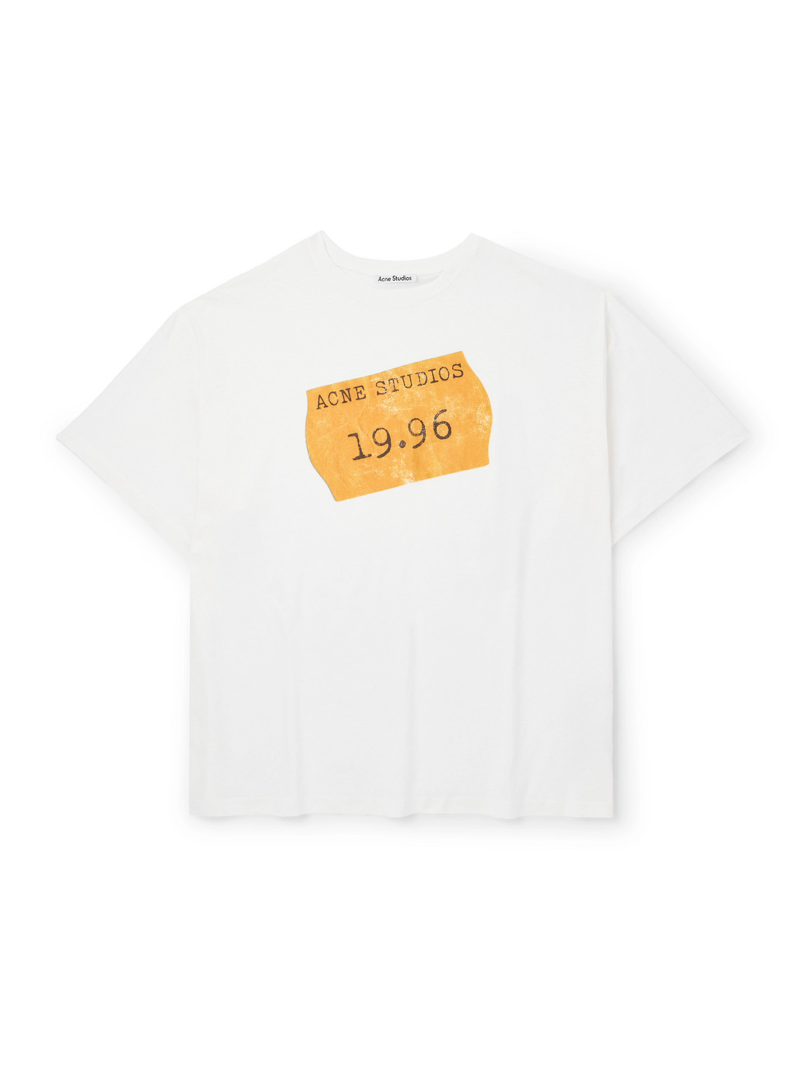 Acne Studios Oversized Logo-print Cotton And Hemp-blend Jersey T-shirt In White