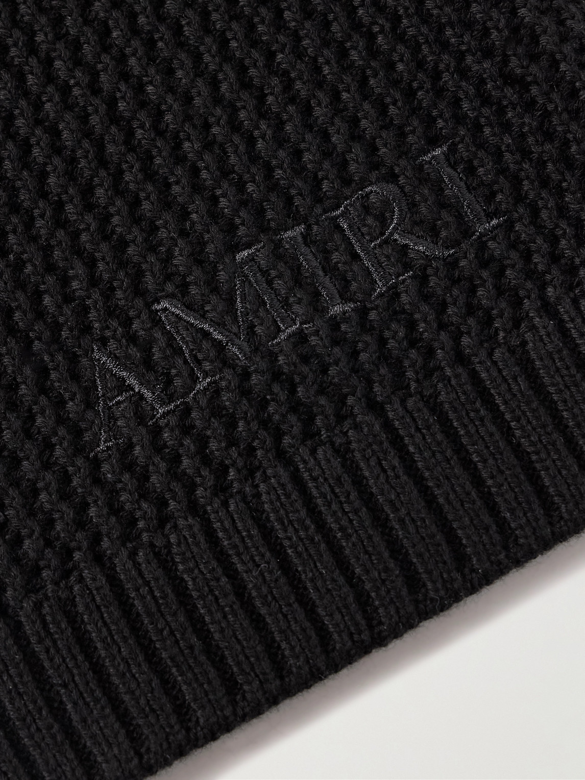 Amiri Straight-leg Logo-embroidered Crocheted Cotton Drawstring Shorts In Black