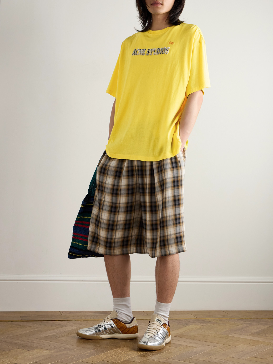 Acne Studios Logo T-shirt In Yellow