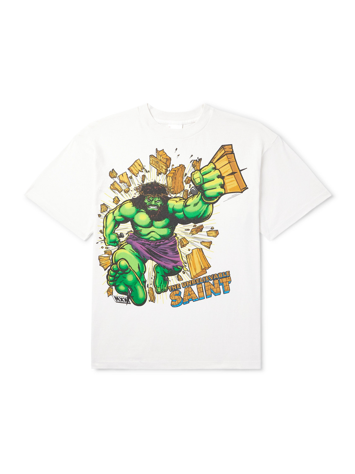Saint Mxxxxxx Printed Cotton-jersey T-shirt In White