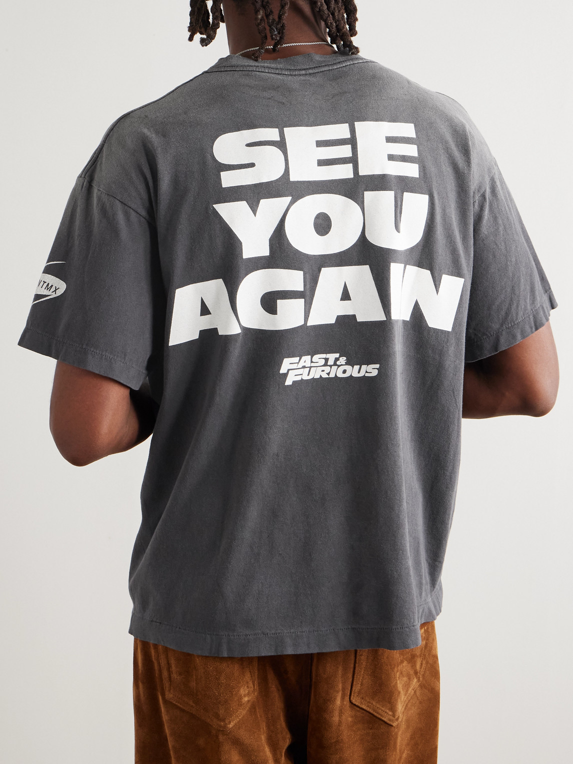 Saint Mxxxxxx Furious 7 Short Sleeve Tee In Animal Print
