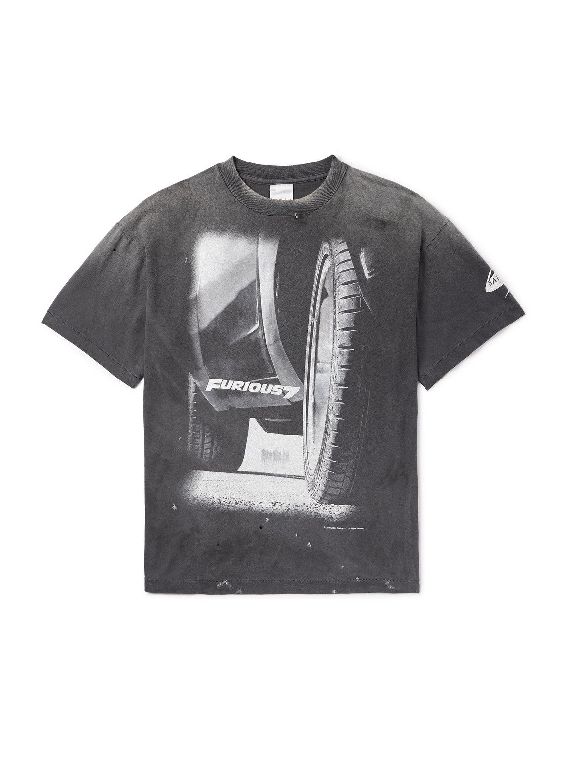 Saint Mxxxxxx Furious 7 Short Sleeve Tee In Animal Print