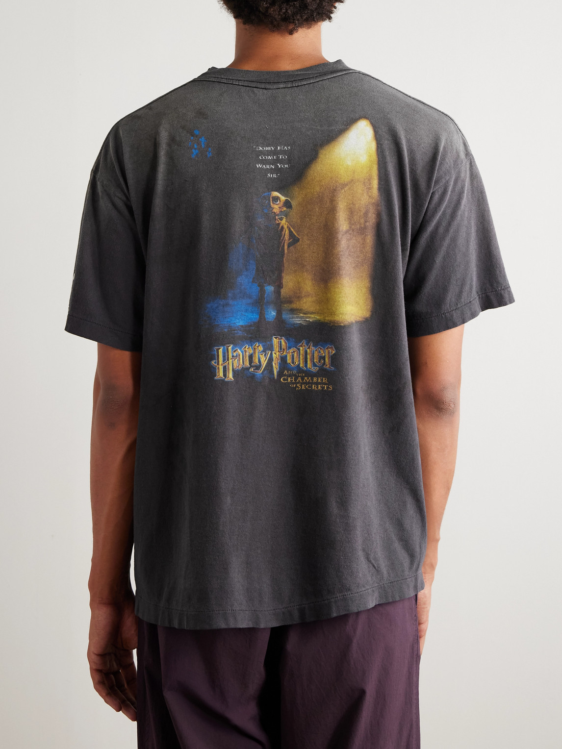 Saint Mxxxxxx Harry Potter And The Chamber Of Secrets Printed Cotton-jersey T-shirt In Black