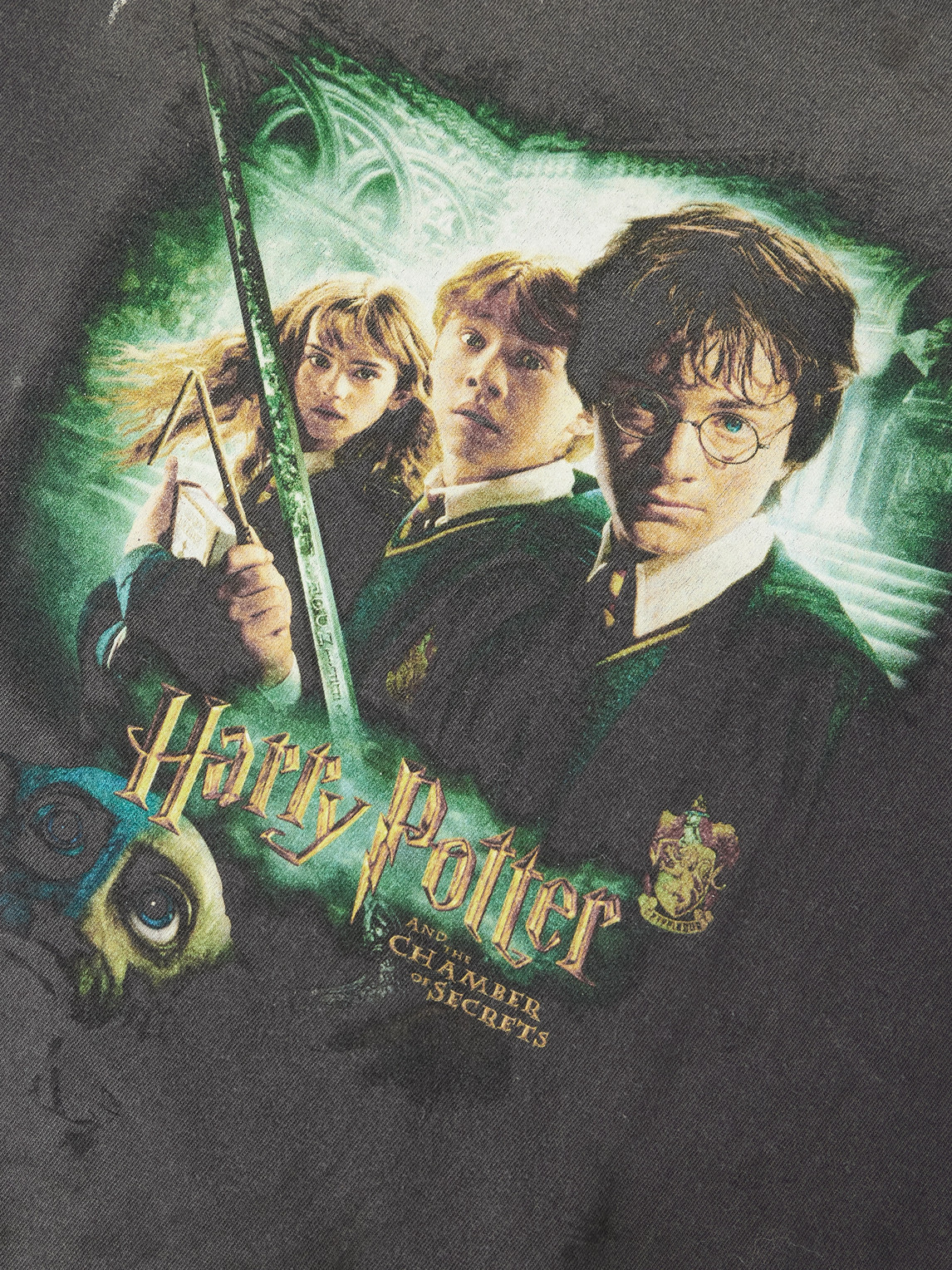 Saint Mxxxxxx Harry Potter And The Chamber Of Secrets Printed Cotton-jersey T-shirt In Black