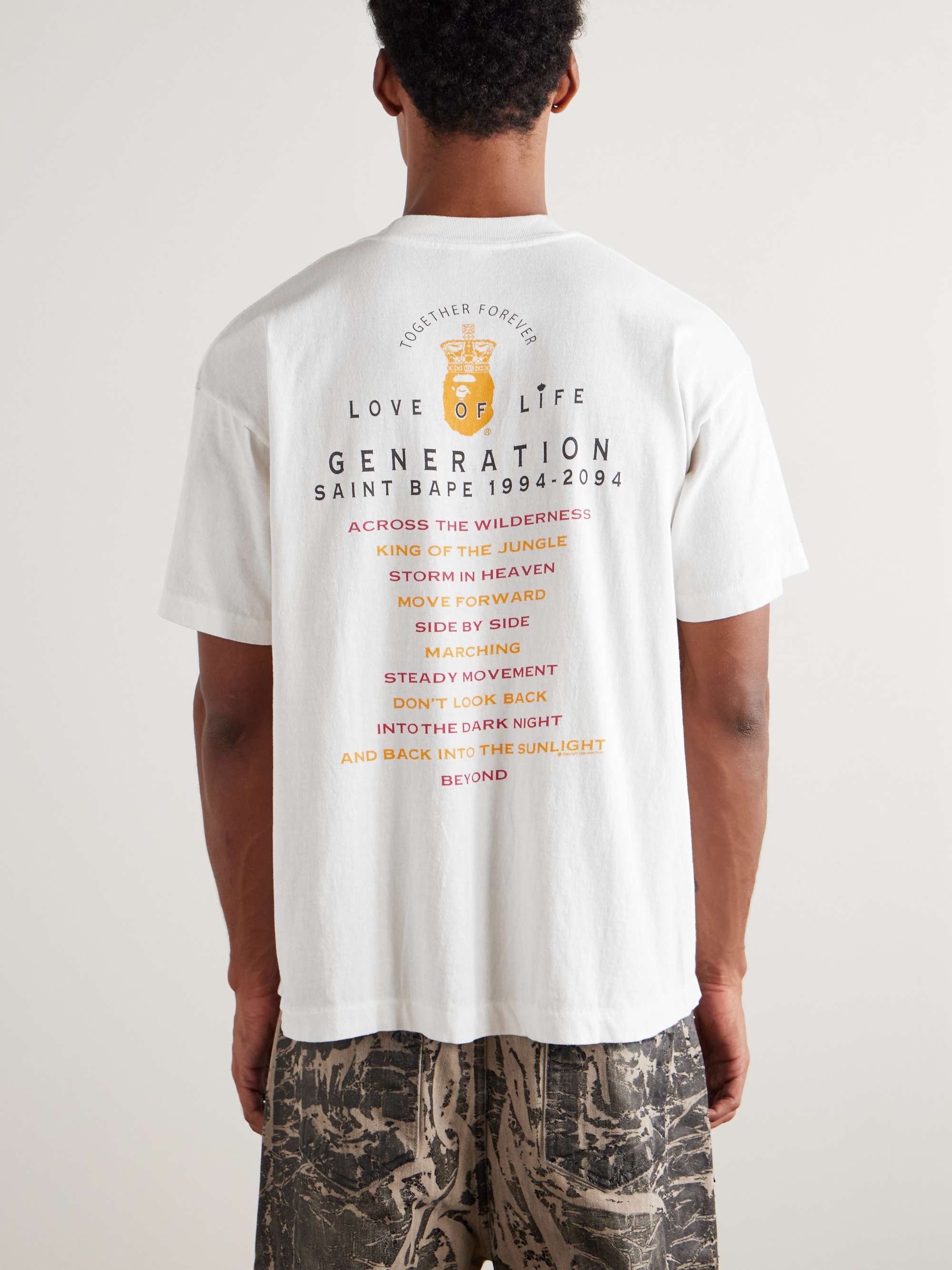 SAINT MXXXXXX + BAPE® Generation Printed Cotton-Jersey T
