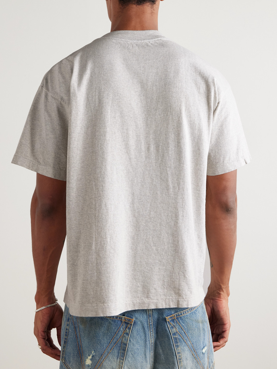 Saint Mxxxxxx Printed Cotton-jersey T-shirt In Black