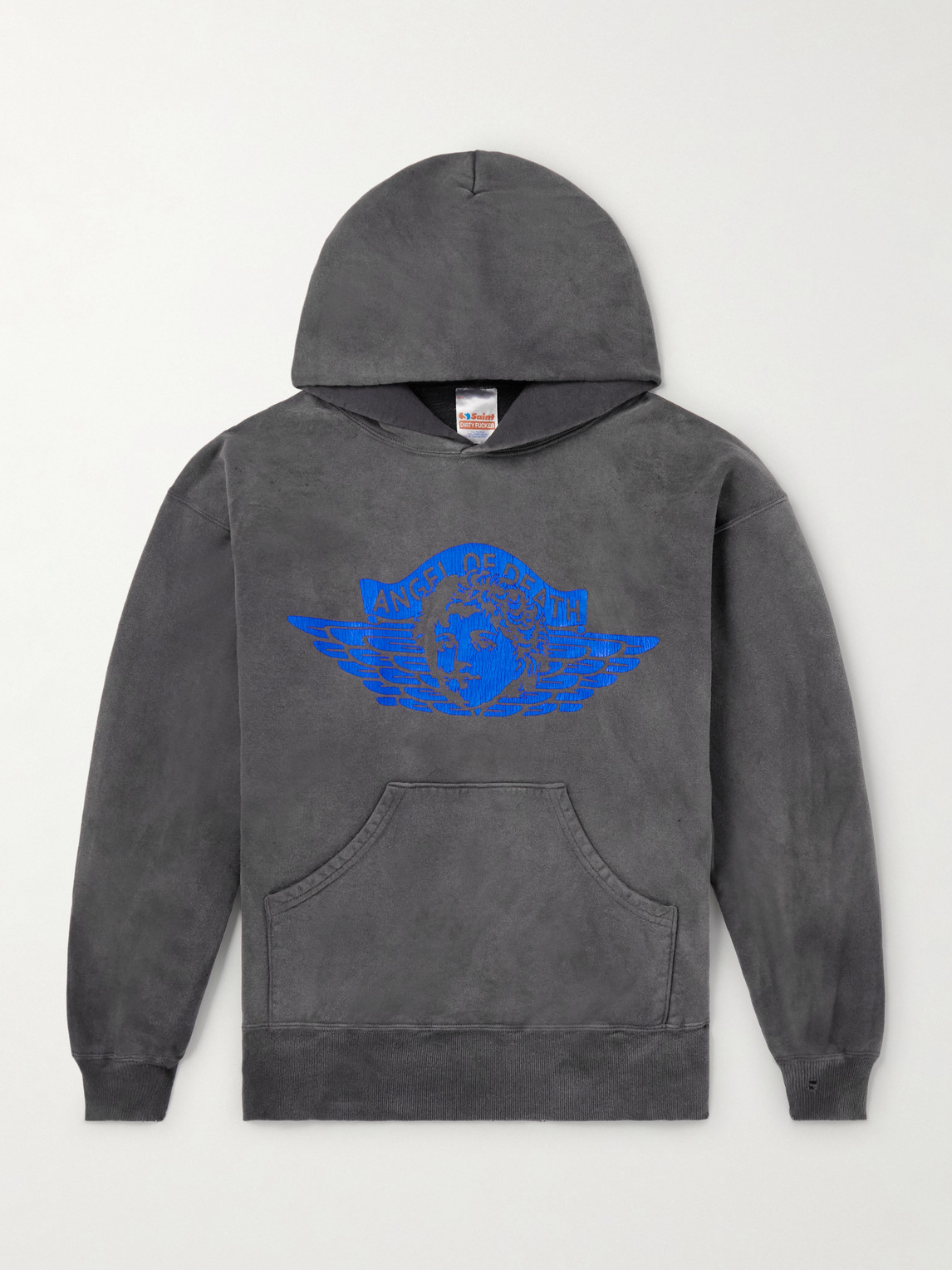 SAINT Mxxxxxx Angel Printed Cotton-Jersey Hoodie - Men
