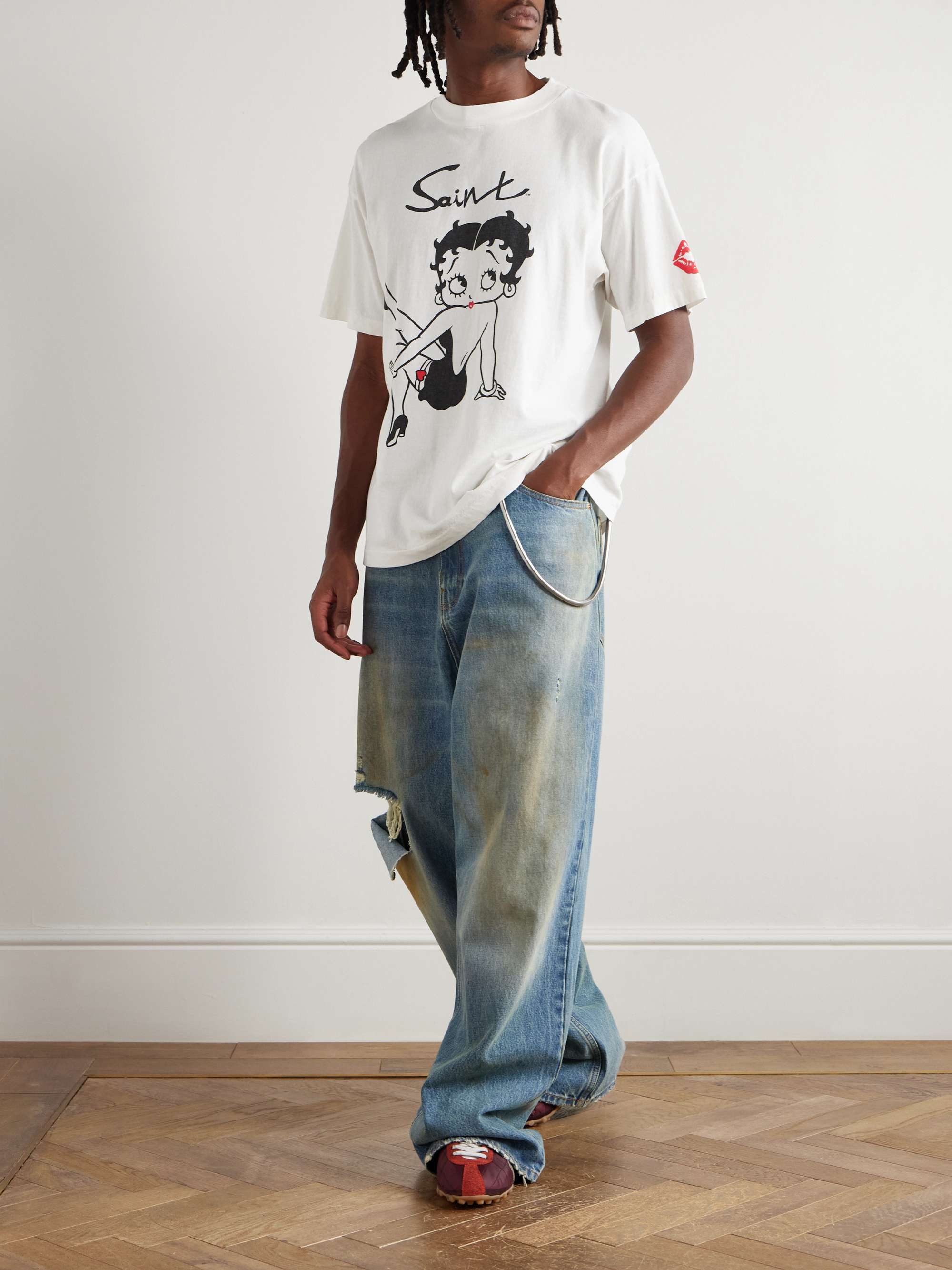 SAINT MXXXXXX Betty Boop Cotton-Jersey T-Shirt for Men | MR