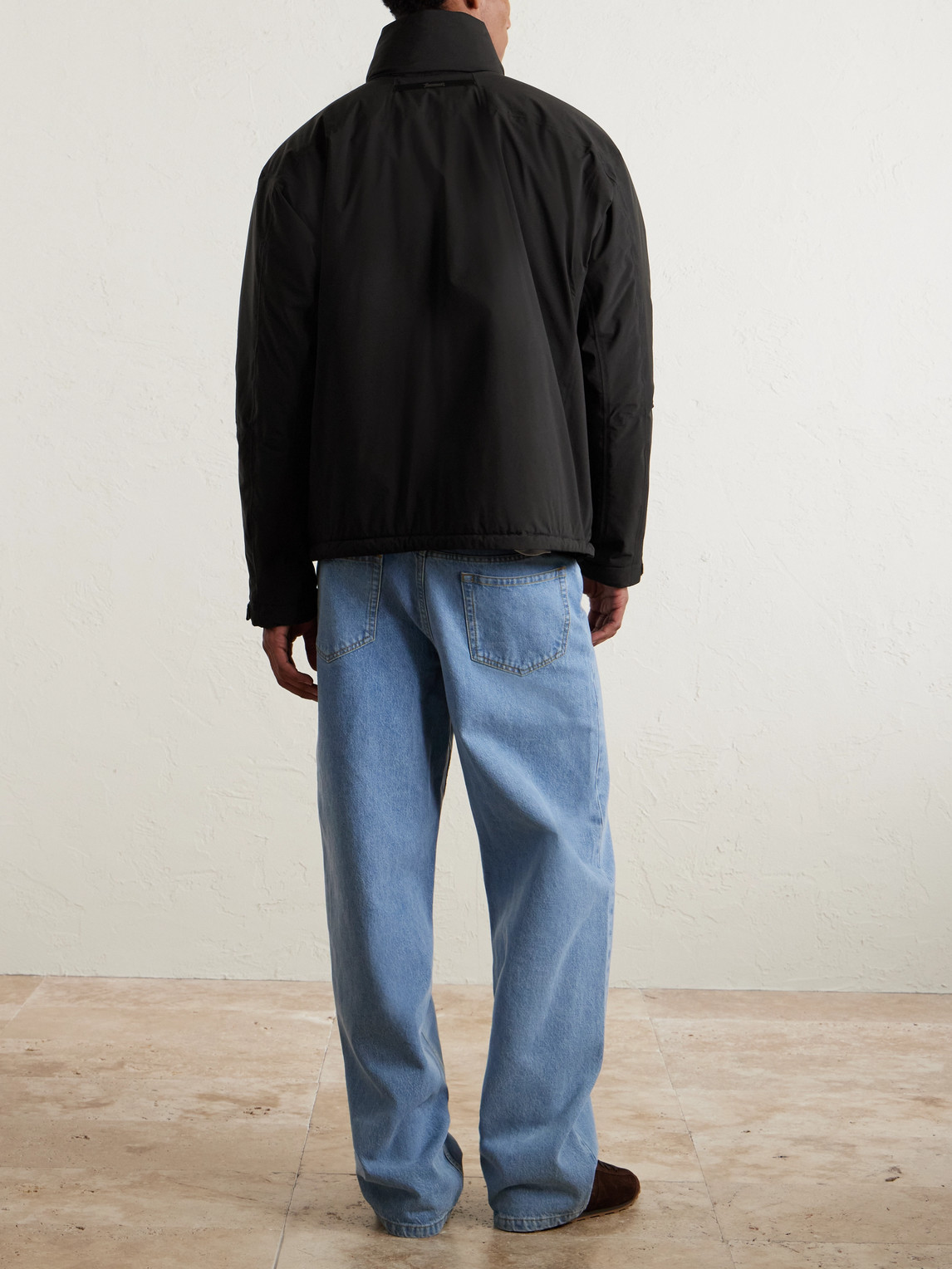 Laminar Gore-tex Removable-hood Padded Jacket In Black