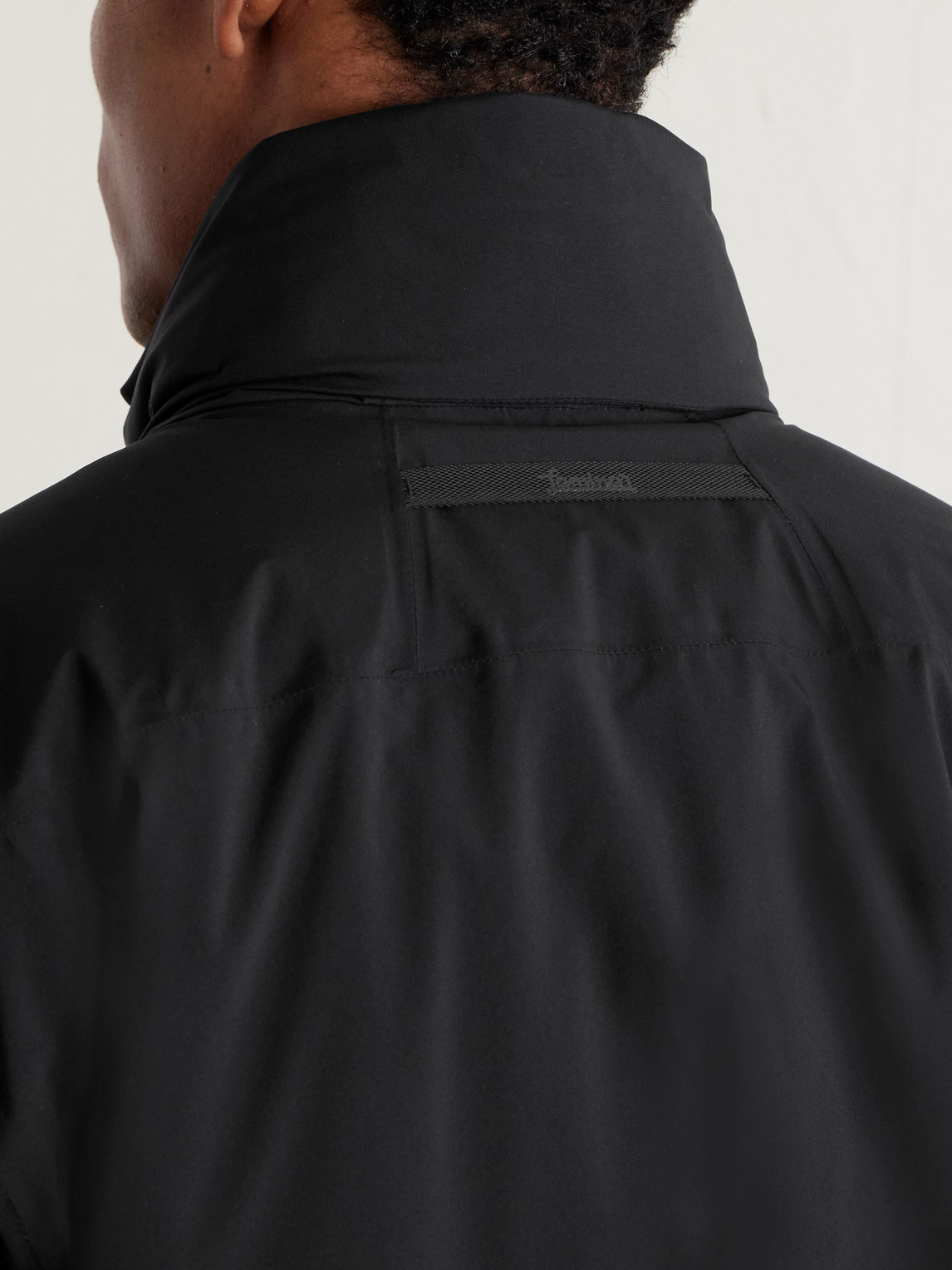 Laminar Gore-tex Removable-hood Padded Jacket In Black