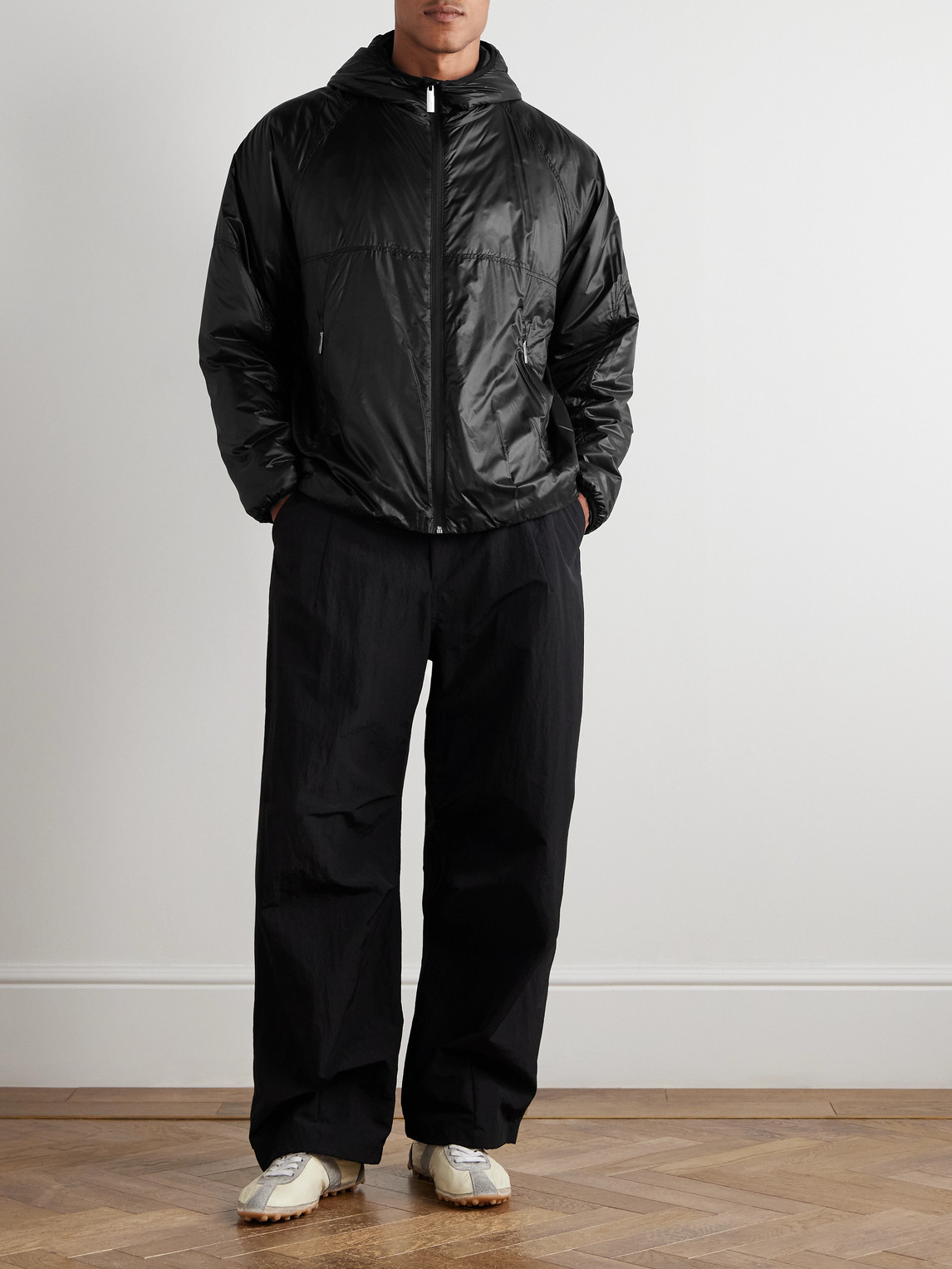 Laminar Hooded Jacket In Black