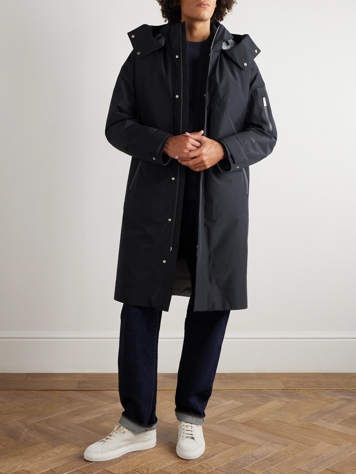 Laminar Padded 3l Shell Parka In Black