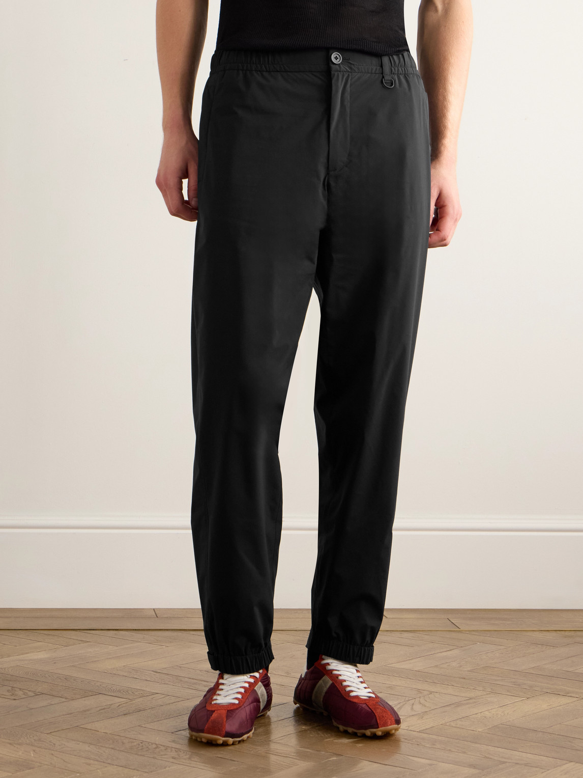 Laminar Tapered Shell Trousers In Black