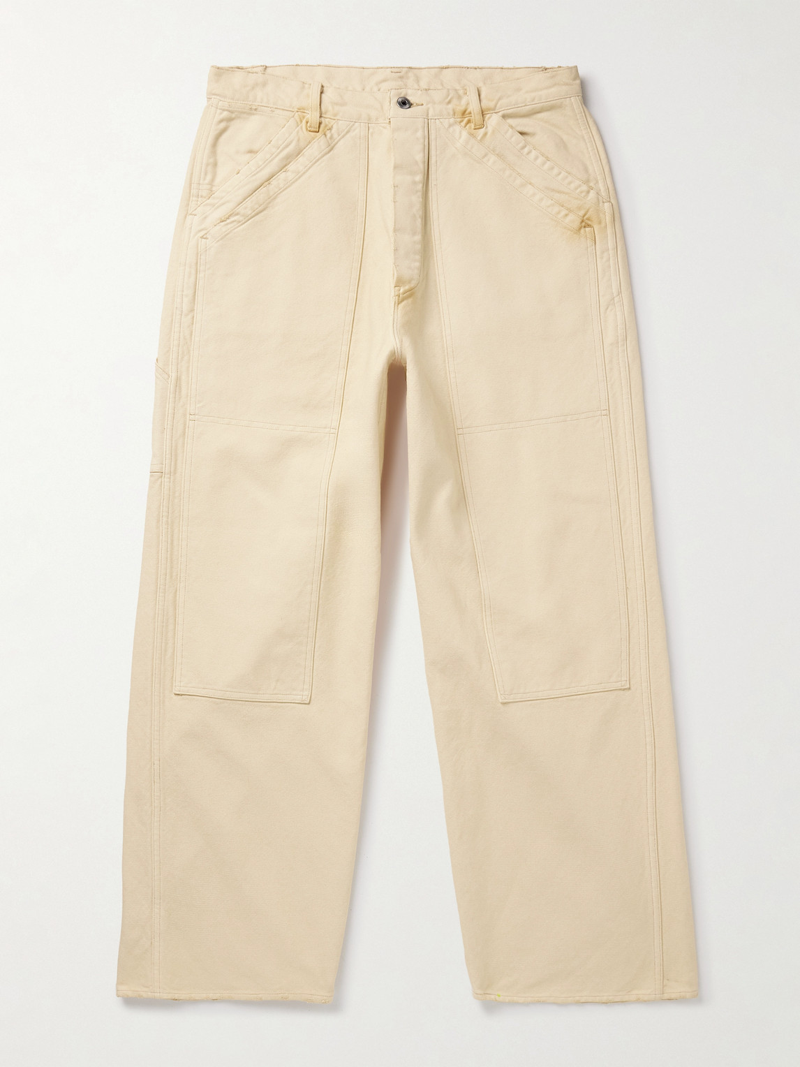 A.presse Vintage Double-knee Wide-leg Jeans In Neutral