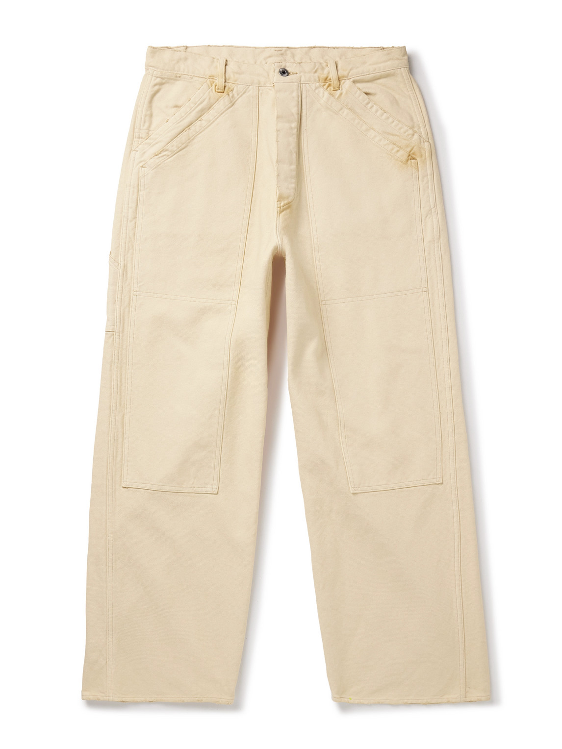 A.presse Vintage Double-knee Wide-leg Jeans In Neutral